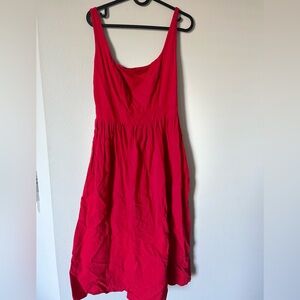 Red dress, 85% cotton